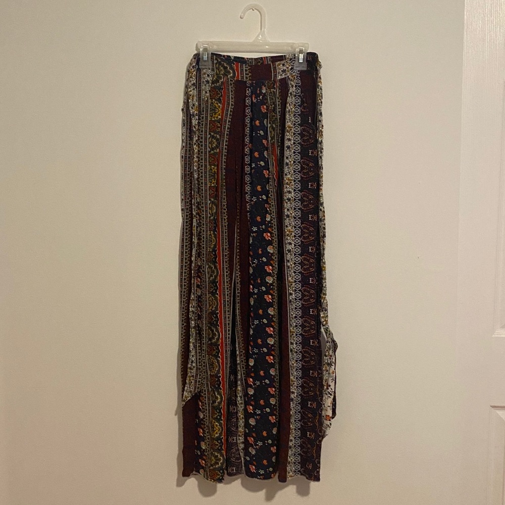 Pattern maxi skirt
